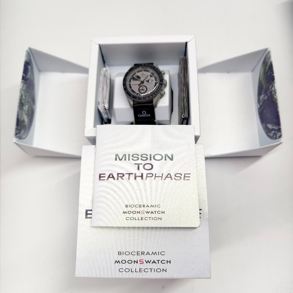 🍪 Swatch x Omega MoonSwatch Moon Phase: EARTH PHASE | Gaia Blue Bioceramic